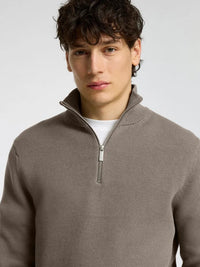 Dane Genser Half Zip - Morel Selected Homme
