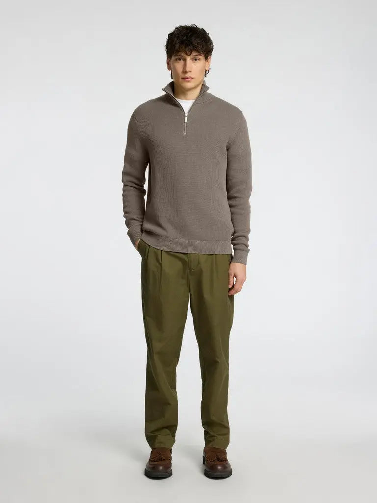 Dane Genser Half Zip - Morel Selected Homme
