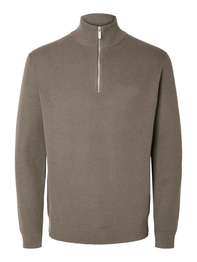 Dane Genser Half Zip - Morel Selected Homme