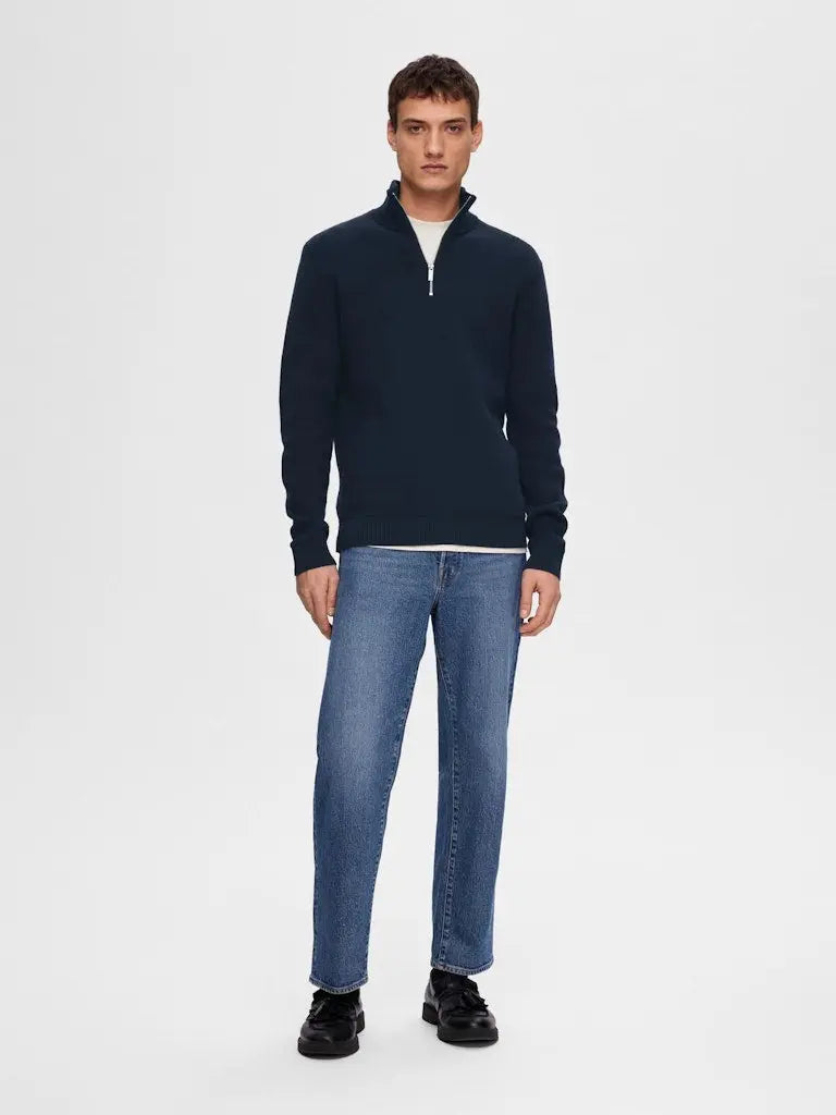 Dane Genser Half Zip - Sky Captain Selected Homme