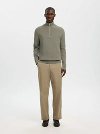 Dane Genser Half Zip - Vetiver Selected Homme