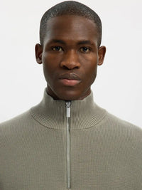 Dane Genser Half Zip - Vetiver Selected Homme