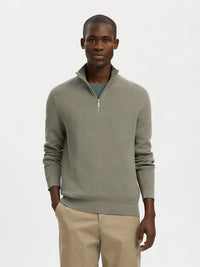 Dane Genser Half Zip - Vetiver Selected Homme