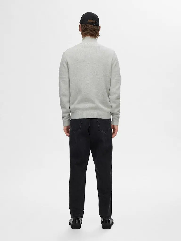 Dane Strikkejakke - Light Grey Melange Selected Homme