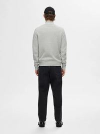 Dane Strikkejakke - Light Grey Melange Selected Homme