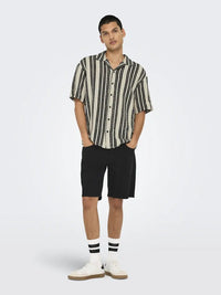 Dani Resort Skjorte - Cloud Dancer Stripes Only & Sons