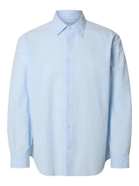 Derek Seersucker Skjorte - Cashmere Blue Selected Homme