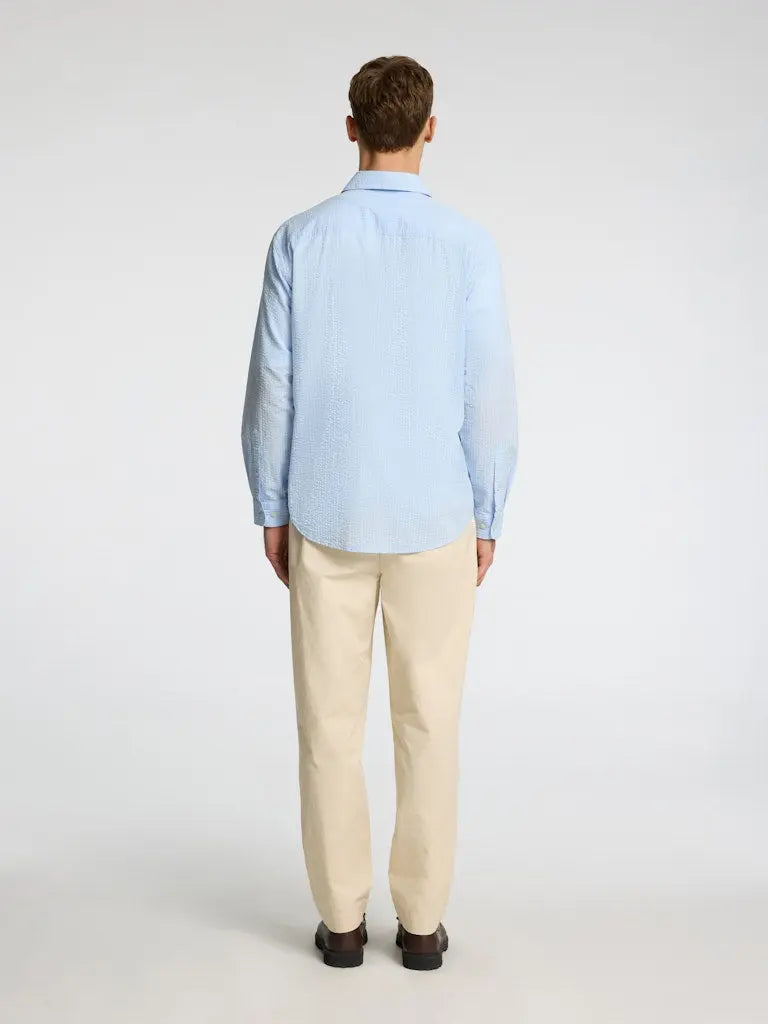 Derek Seersucker Skjorte - Cashmere Blue Selected Homme