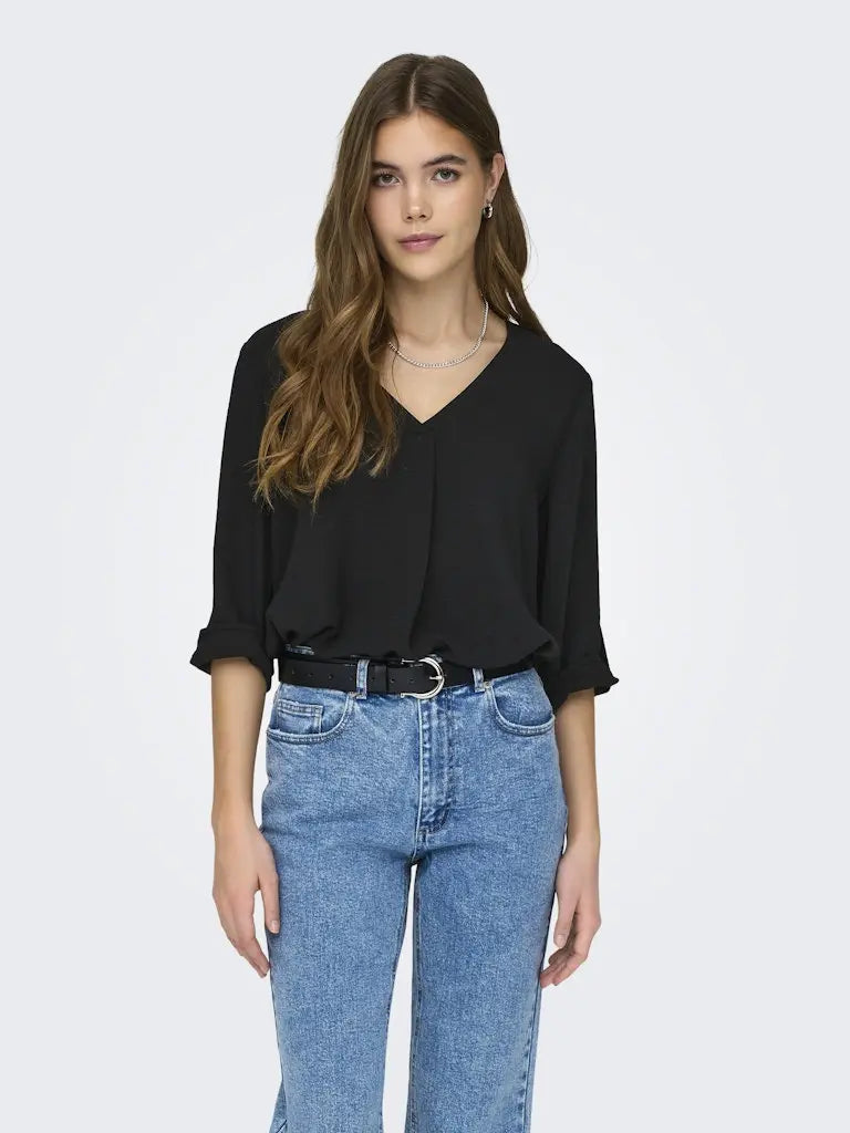 Divya Top 3/4 - Black JDY