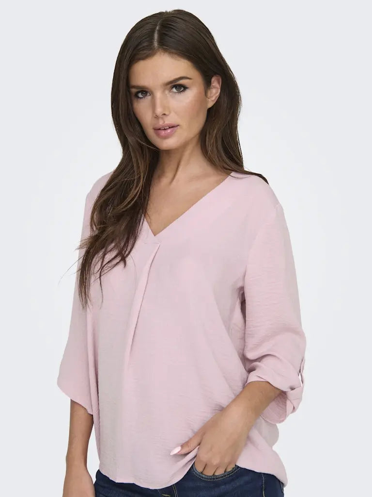 Divya Top 3/4 - Bleached Mauve JDY