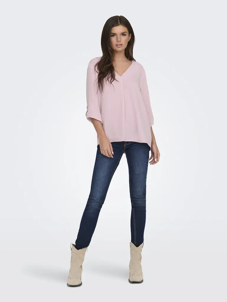 Divya Top 3/4 - Bleached Mauve JDY