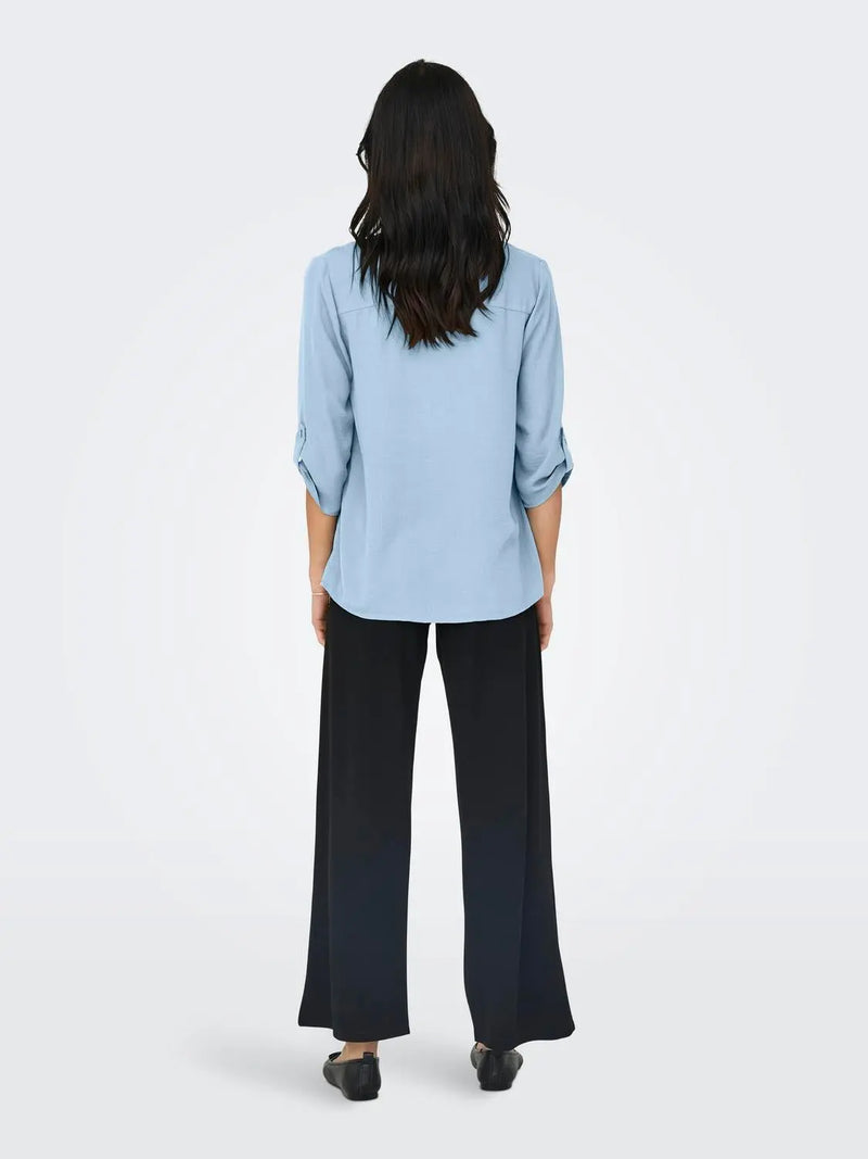 Divya Top 3/4 - Cerulean JDY