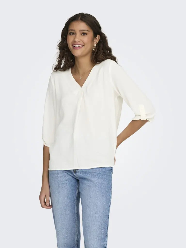 Divya Top 3/4 - Cloud Dancer JDY