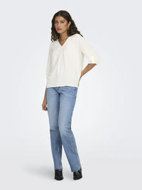 Divya Top 3/4 - Cloud Dancer JDY