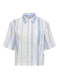 Dorthea Skjorte - Cloud Dancer/Della Rubbia Blue JDY