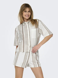 Dorthea Skjorte - Cloud Dancer/Shitake JDY