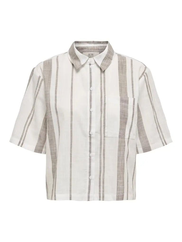 Dorthea Skjorte - Cloud Dancer/Shitake JDY