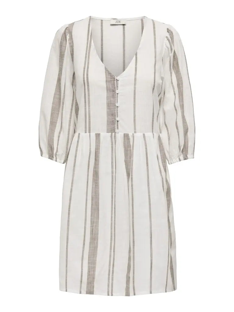 Dorthea Sommerkjole - Cloud Dancer/Shitake JDY