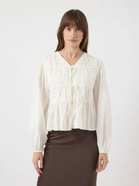 Ebba Langermet Bluse - Star White Y.A.S