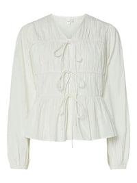 Ebba Langermet Bluse - Star White Y.A.S