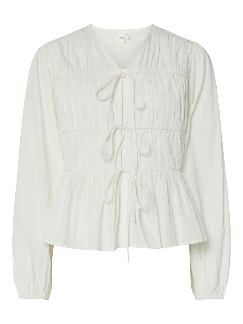 Ebba Langermet Bluse - Star White Y.A.S