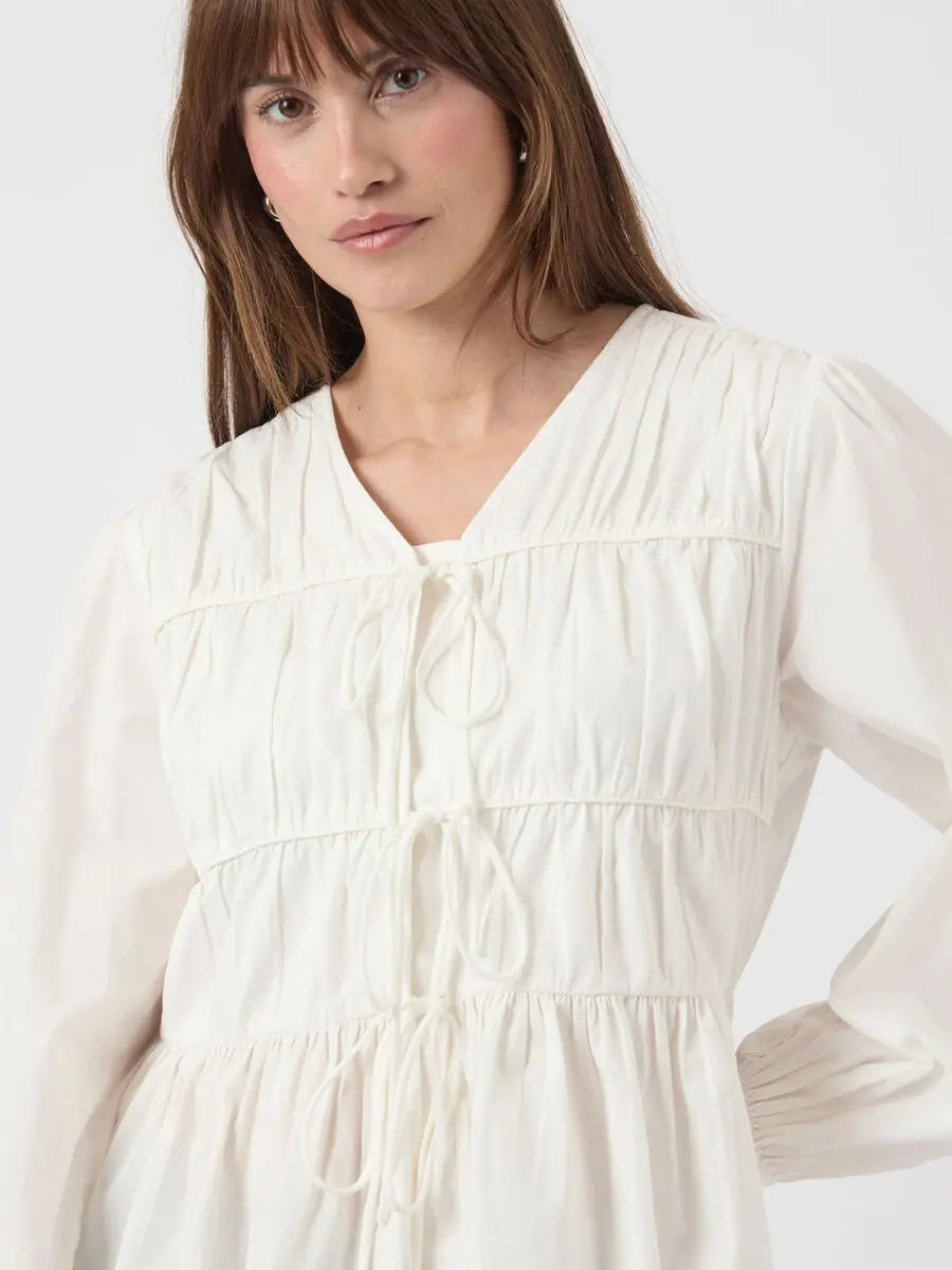 Ebba Langermet Bluse - Star White Y.A.S
