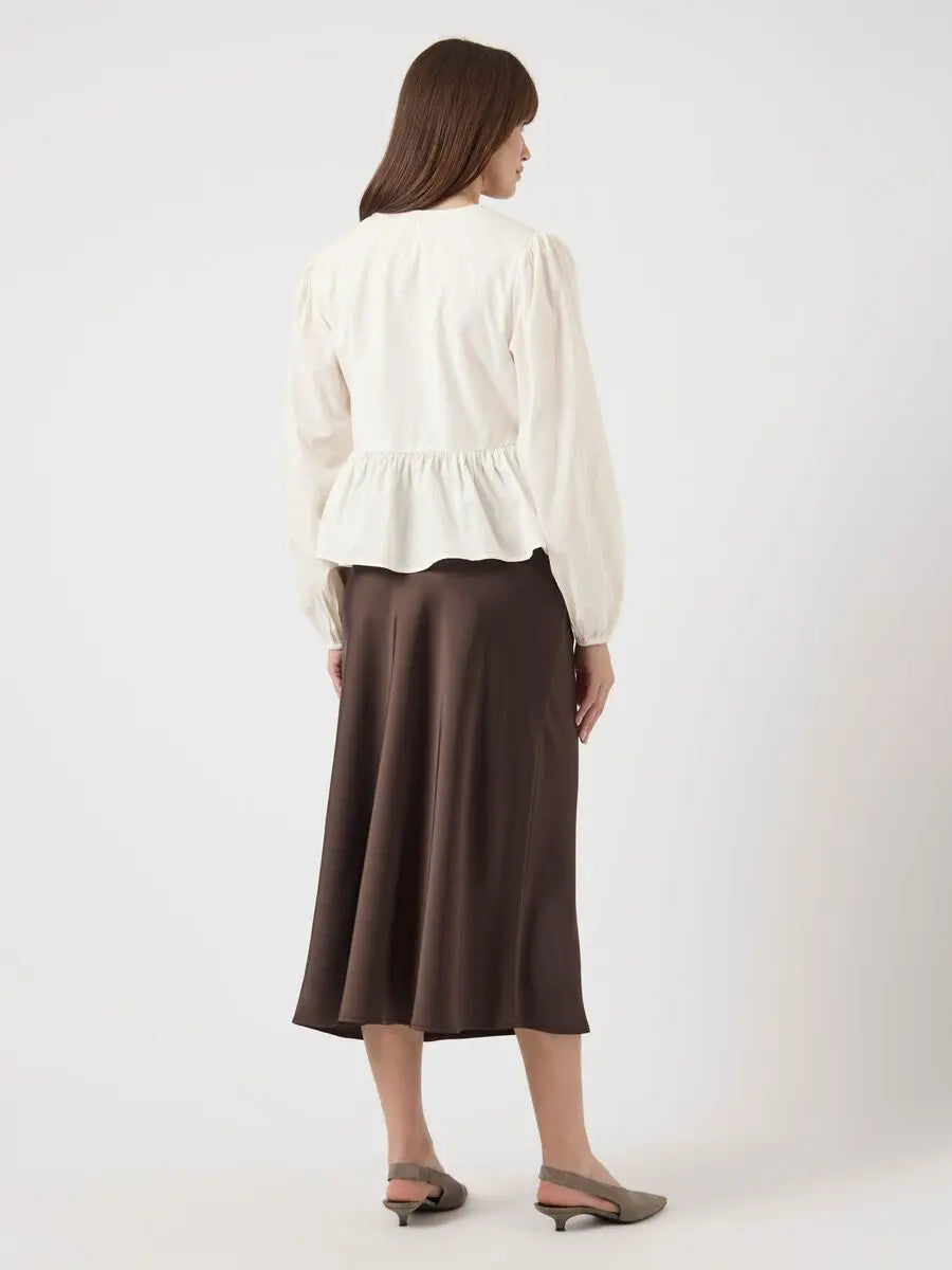 Ebba Langermet Bluse - Star White Y.A.S