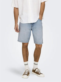 Edge Denim Shorts 2041 - Light Blue Denim Only & Sons