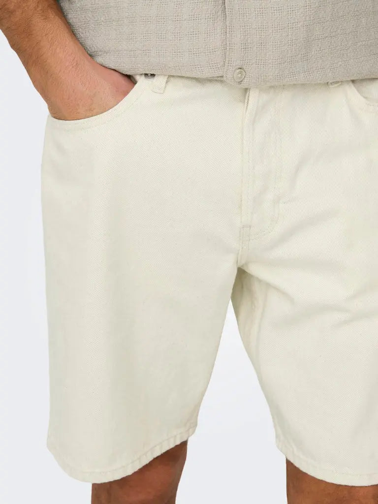 Edge Denim Shorts 2044 - Ecru Only & Sons