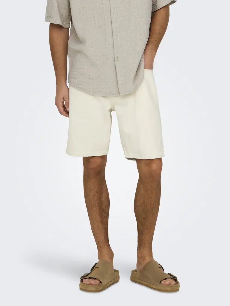 Edge Denim Shorts 2044 - Ecru Only & Sons