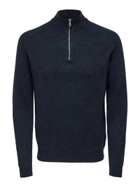 Edward Ull Genser Half Zip - Dark Navy Only & Sons