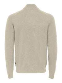 Edward Ull Genser Half Zip - Oatmeal Only & Sons