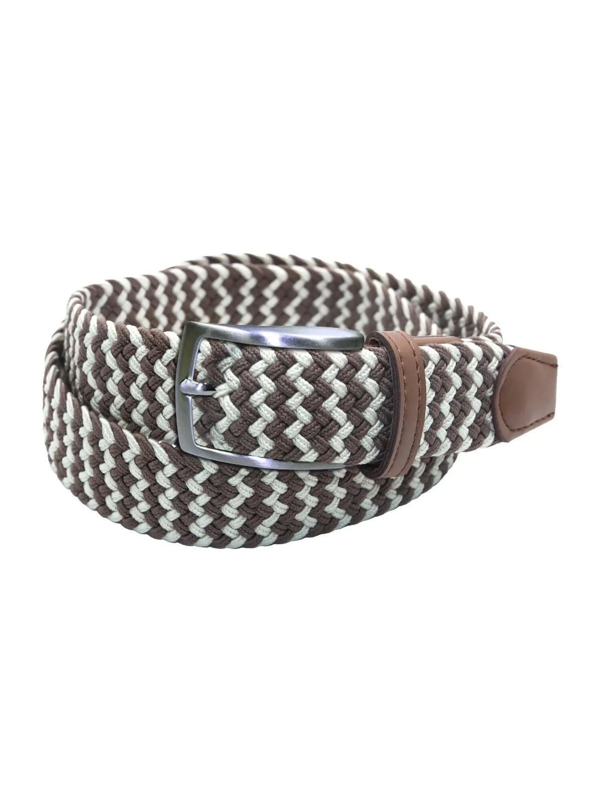 Elastisk Belte Mønstret - Beige/Hvit Santi