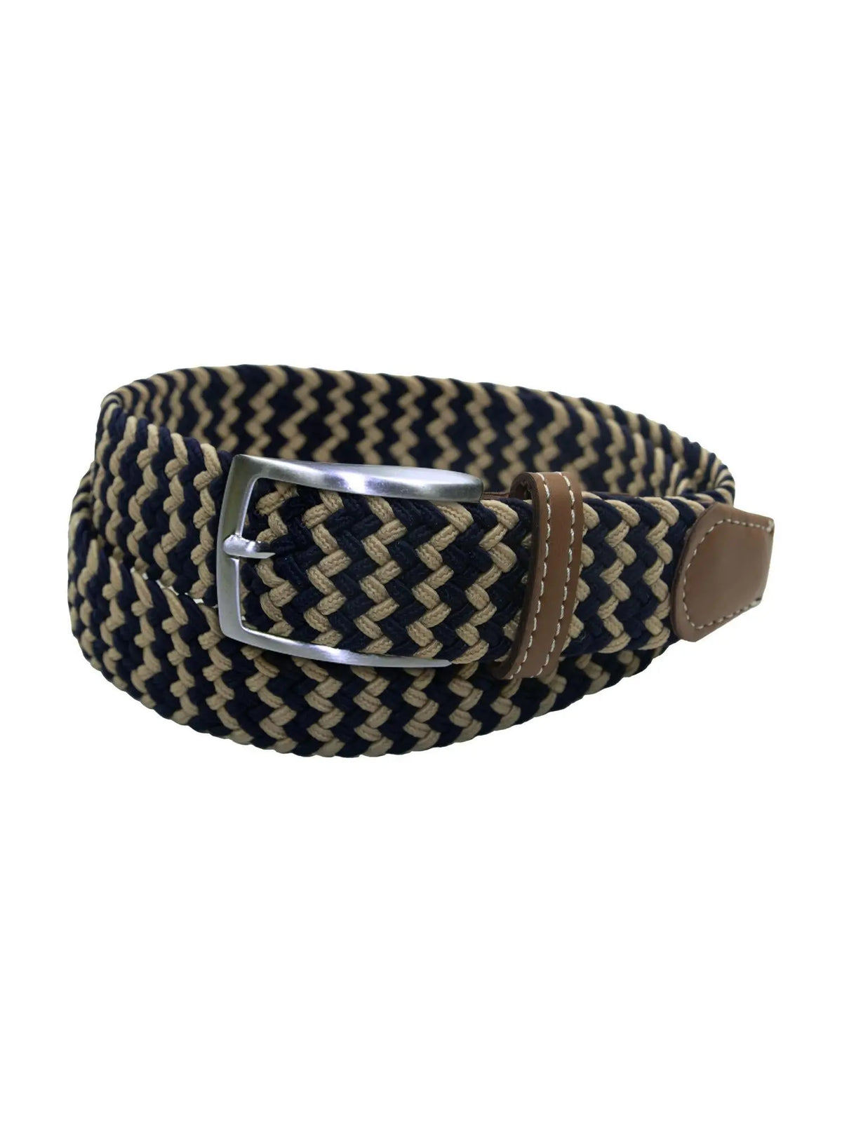 Elastisk Belte Mønstret - Blå/Hvit Santi