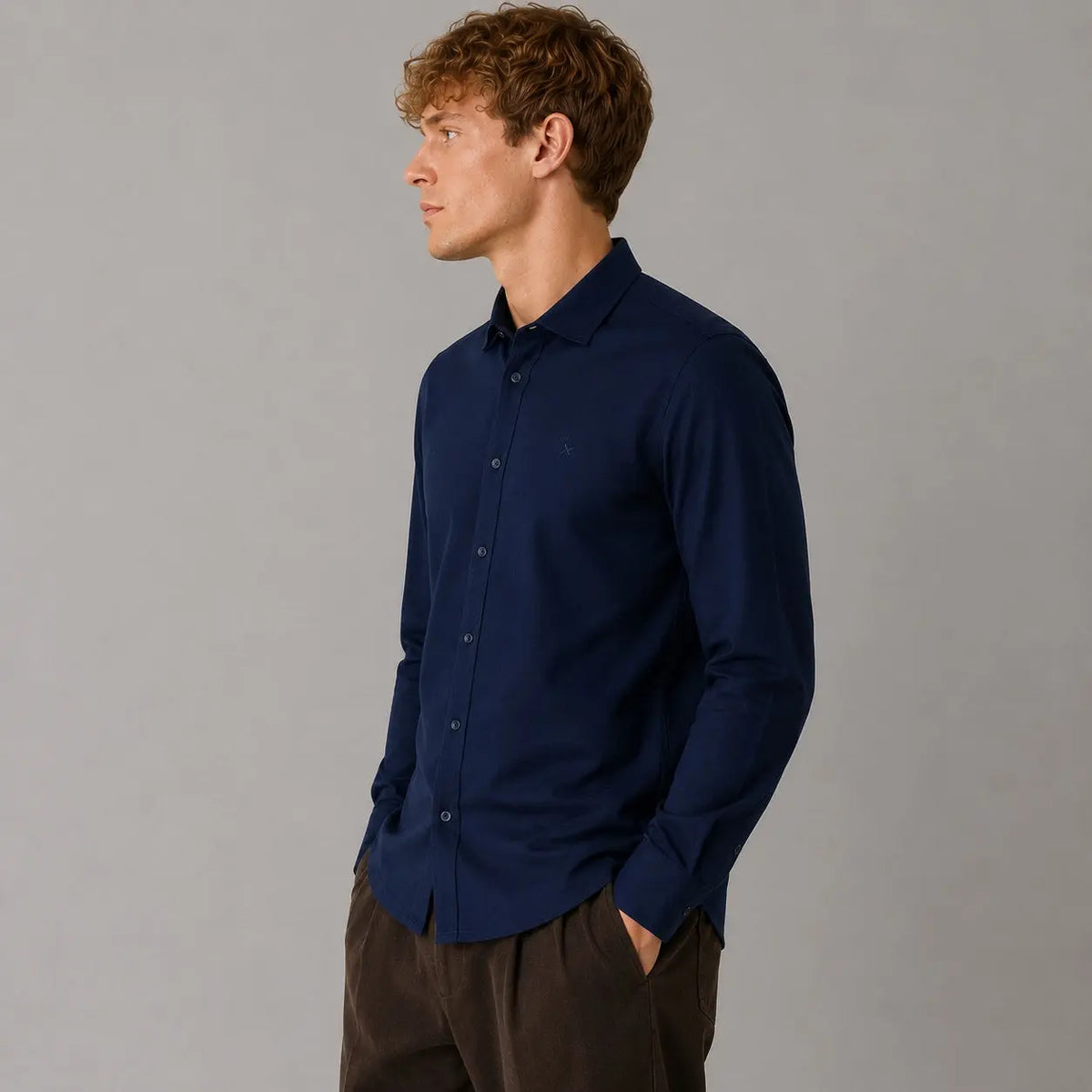 Emil Flex Skjorte - Navy Clean Cut Copenhagen