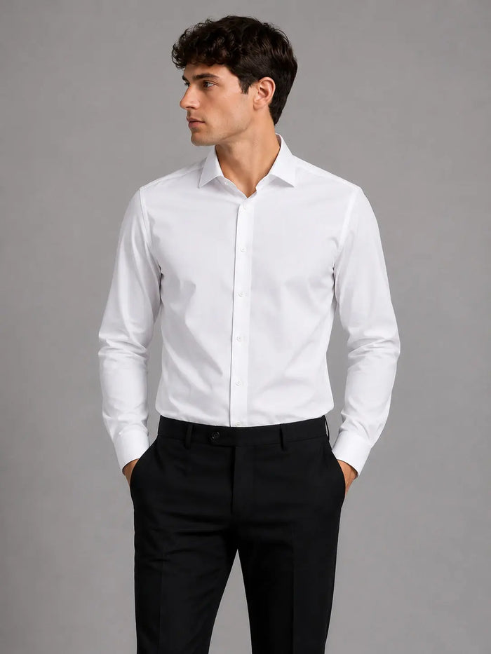 Emil Flex Skjorte - White Clean Cut Copenhagen
