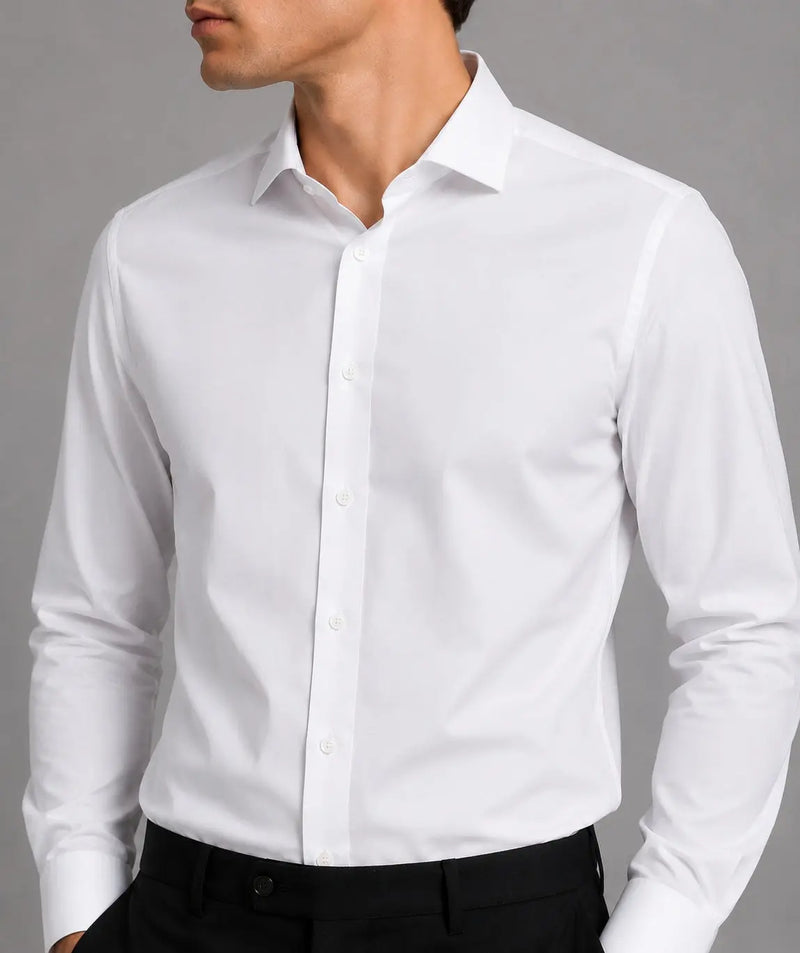 Emil Flex Skjorte - White Clean Cut Copenhagen