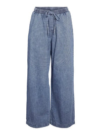 Enza Wide Pants - Medium Blue Denim Noisy May