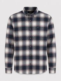 Eske Flanellskjorte Check - Ecru/Dark Navy Clean Cut Copenhagen