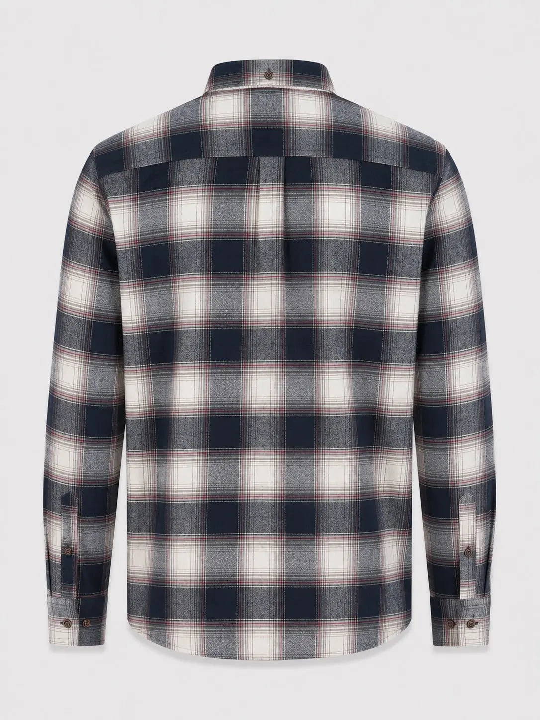 Eske Flanellskjorte Check - Ecru/Dark Navy Clean Cut Copenhagen