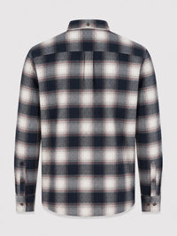 Eske Flanellskjorte Check - Ecru/Dark Navy Clean Cut Copenhagen