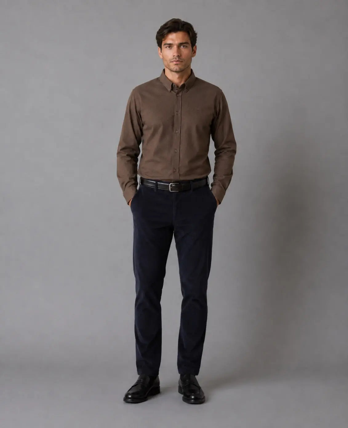 Eske Flanellskjorte - Dark Brown Clean Cut Copenhagen