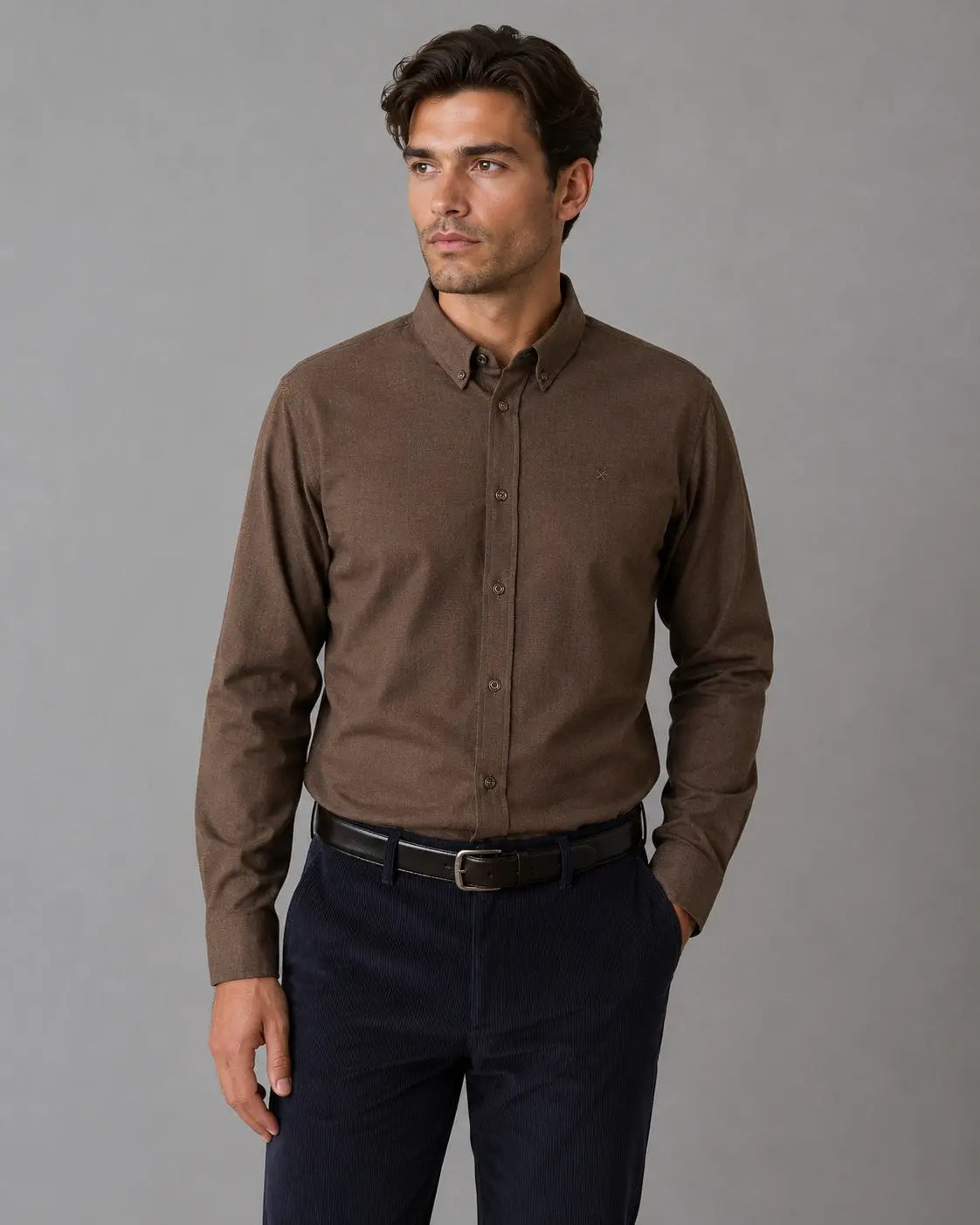 Eske Flanellskjorte - Dark Brown Clean Cut Copenhagen