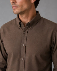 Eske Flanellskjorte - Dark Brown Clean Cut Copenhagen