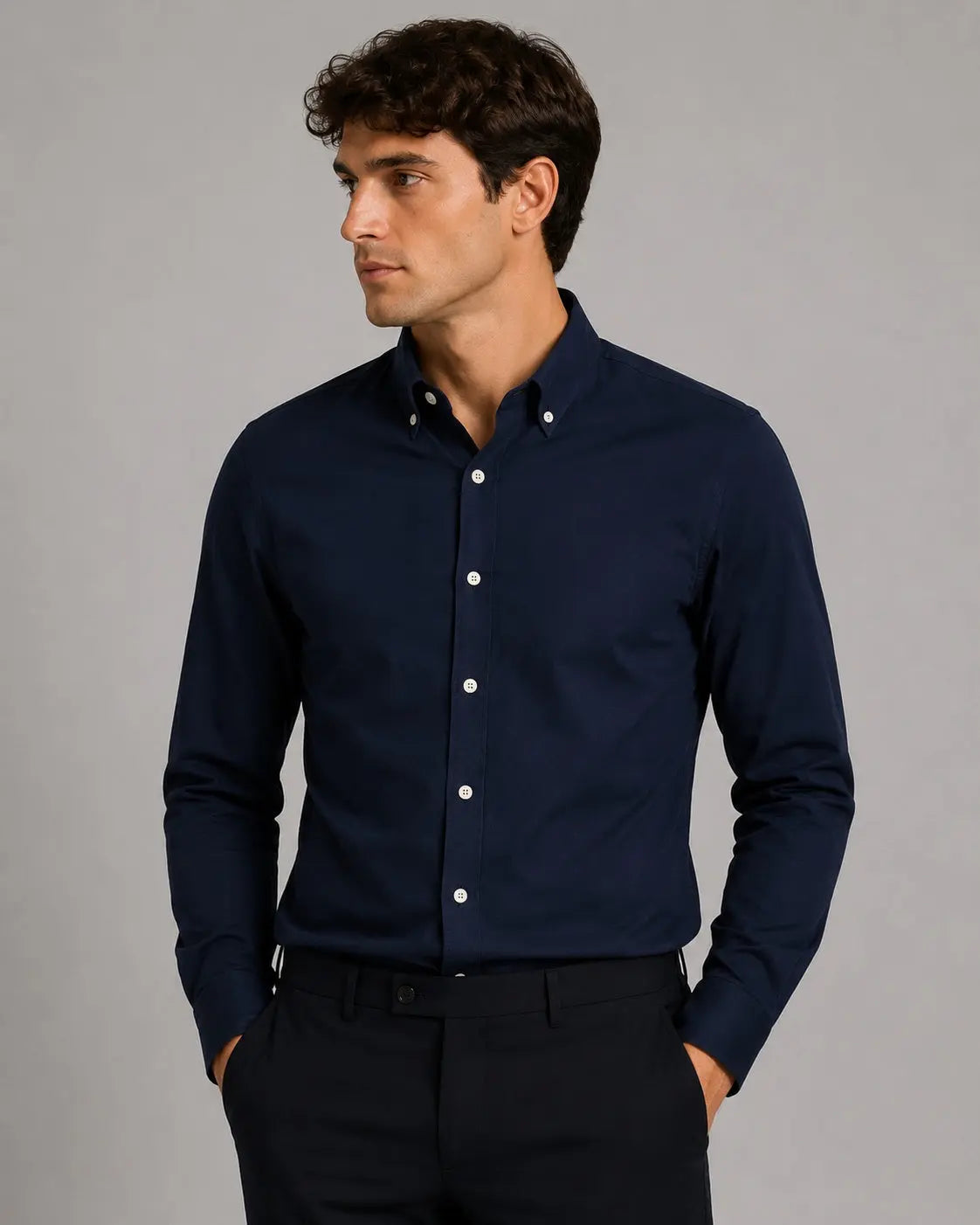 Eske Oxford Skjorte - Dark Navy Clean Cut Copenhagen