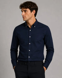 Eske Oxford Skjorte - Dark Navy Clean Cut Copenhagen