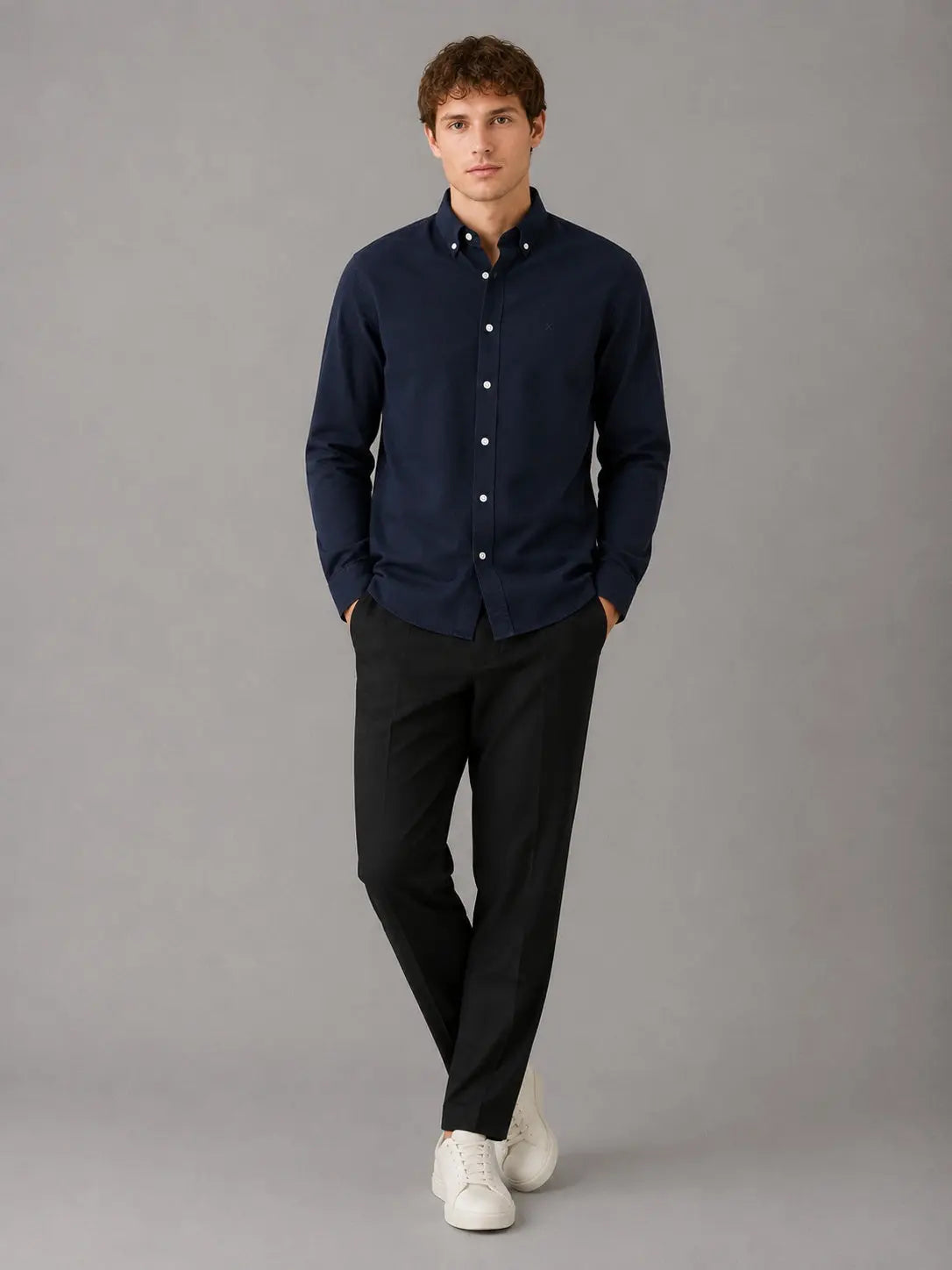 Eske Oxford Skjorte - Dark Navy Clean Cut Copenhagen