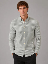 Eske Oxford Skjorte Stripe - Green Clean Cut Copenhagen