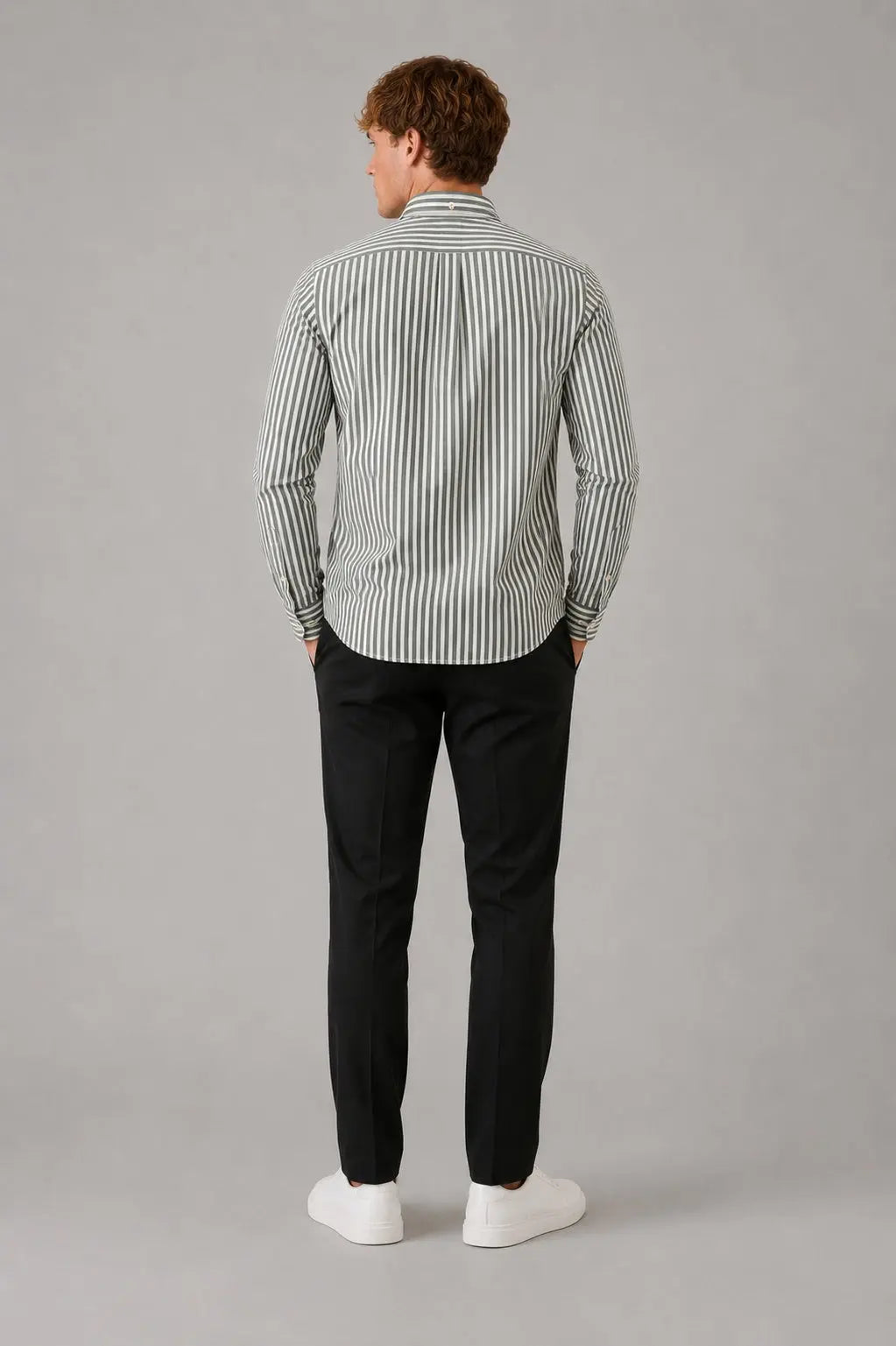 Eske Oxford Skjorte Stripe - Green Clean Cut Copenhagen