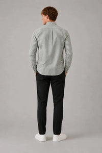 Eske Oxford Skjorte Stripe - Green Clean Cut Copenhagen